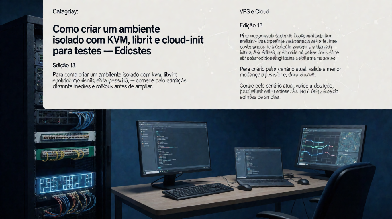 Infraestrutura de servidores e cloud: Como criar um ambiente isolado com KVM, libvirt e cloud-init para testes
