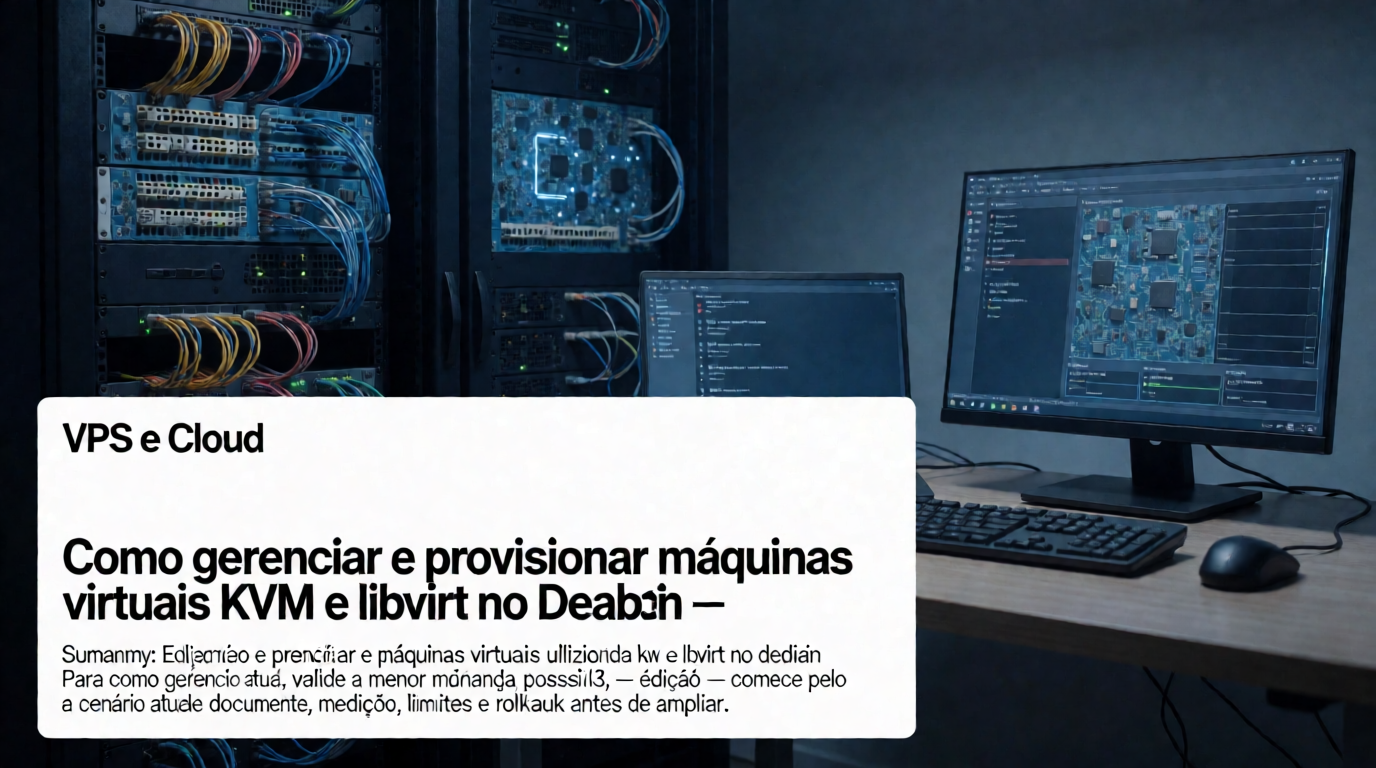 Infraestrutura de servidores e cloud: Como gerenciar e provisionar máquinas virtuais utilizando KVM e libvirt no Debian: para equipes pequenas