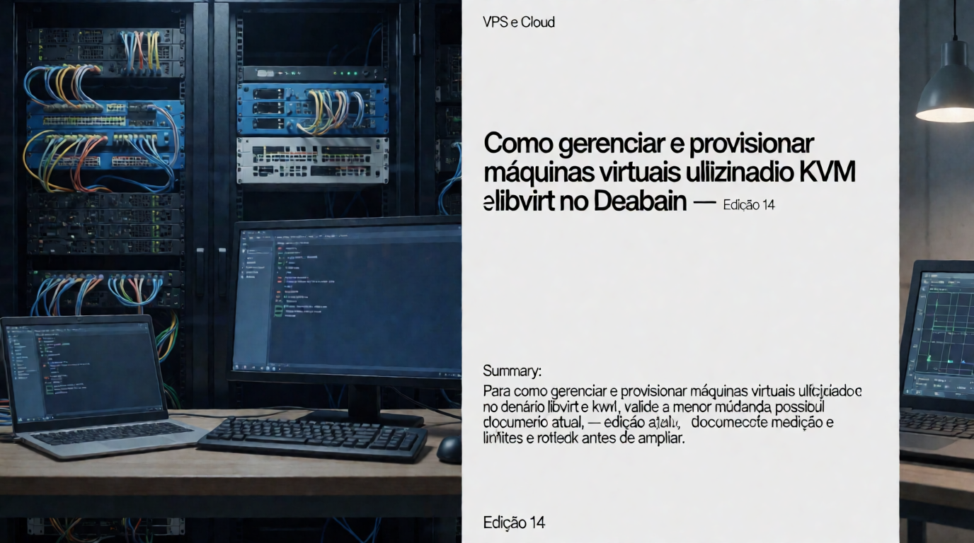 Infraestrutura de servidores e cloud: Como gerenciar e provisionar máquinas virtuais utilizando KVM e libvirt no Debian: o que revisar em 2026