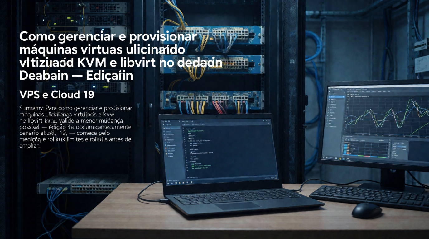 Infraestrutura de servidores e cloud: Como gerenciar e provisionar máquinas virtuais utilizando KVM e libvirt no Debian: com exemplos práticos