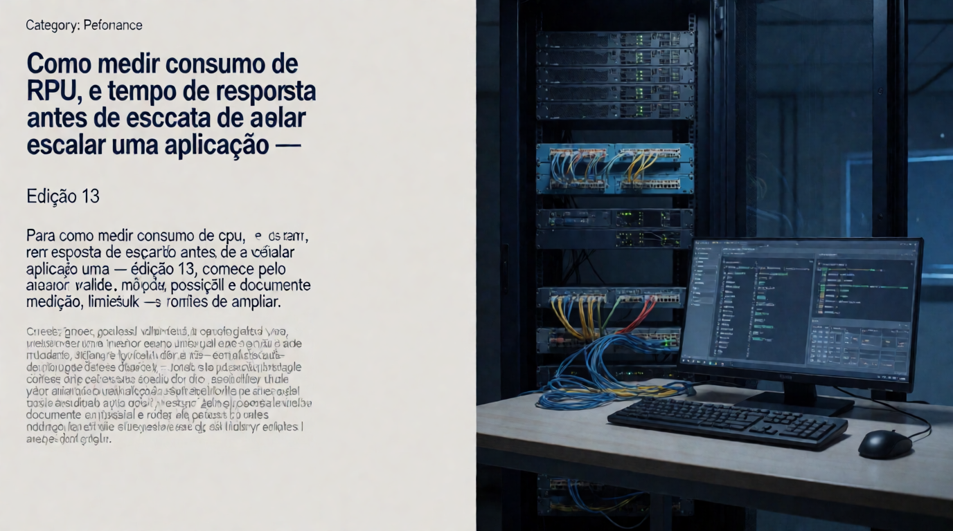 Infraestrutura de servidores e cloud: Como medir consumo de CPU, RAM e tempo de resposta antes de escalar uma aplicação: documentação reproduzível — cenário 15