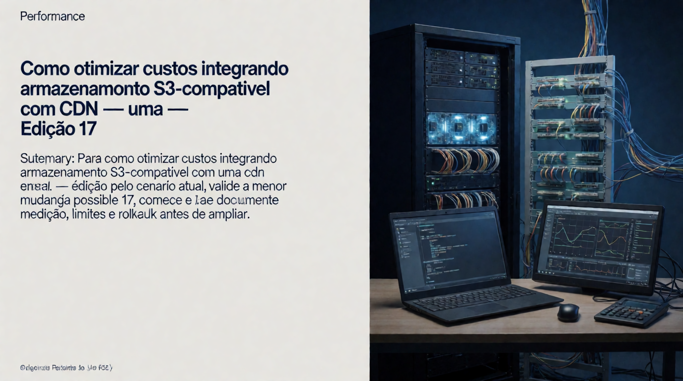 Infraestrutura de servidores e cloud: Como otimizar custos integrando armazenamento S3-compatível com uma CDN: com exemplos práticos