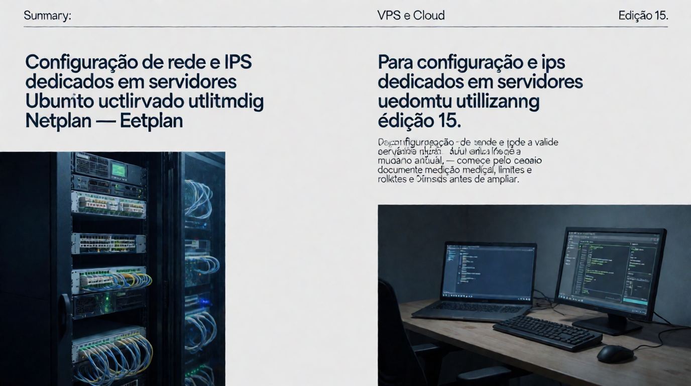 Infraestrutura de servidores e cloud: Configuração de rede e IPs dedicados em servidores Ubuntu utilizando Netplan: roteiro de implementação — cenário 14