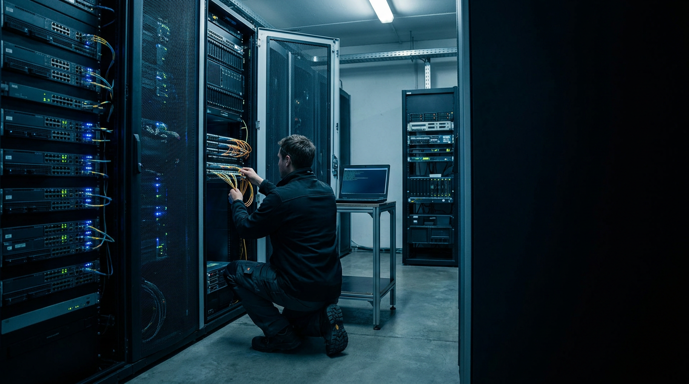 Capa editorial local sobre redes e segurança; tema: Guia prático para mitigar ataques DDoS e proteger sua VPS Linux — Edição 2