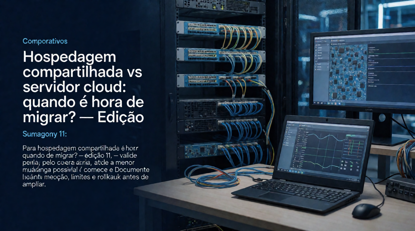 Infraestrutura de servidores e cloud: Hospedagem compartilhada vs servidor cloud: quando é hora de migrar?: sinais de alerta — cenário 15