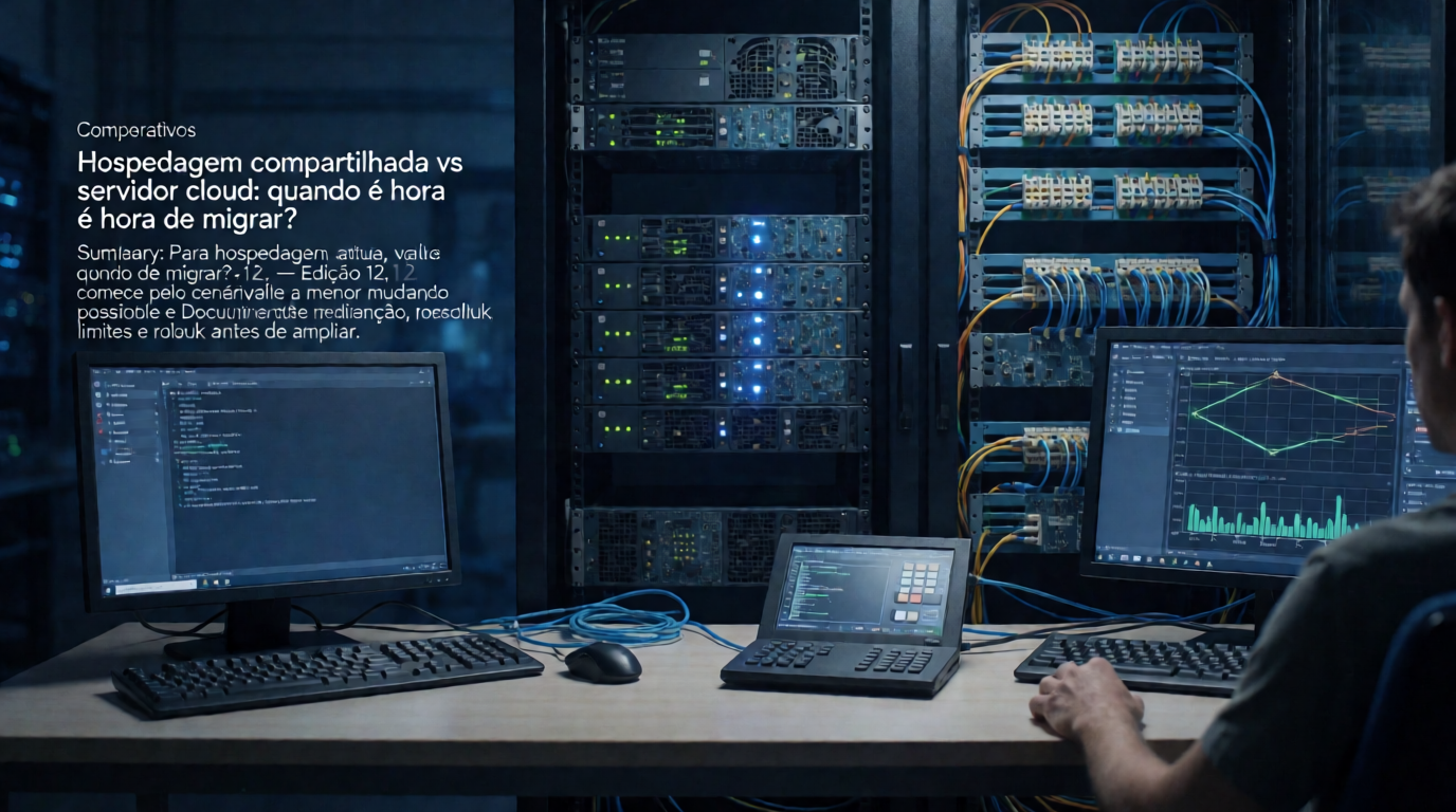 Infraestrutura de servidores e cloud: Hospedagem compartilhada vs servidor cloud: quando é hora de migrar?: guia de decisão