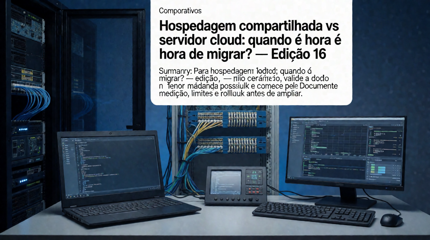 Infraestrutura de servidores e cloud: Hospedagem compartilhada vs servidor cloud: quando é hora de migrar?: comparação por cenário — cenário 18