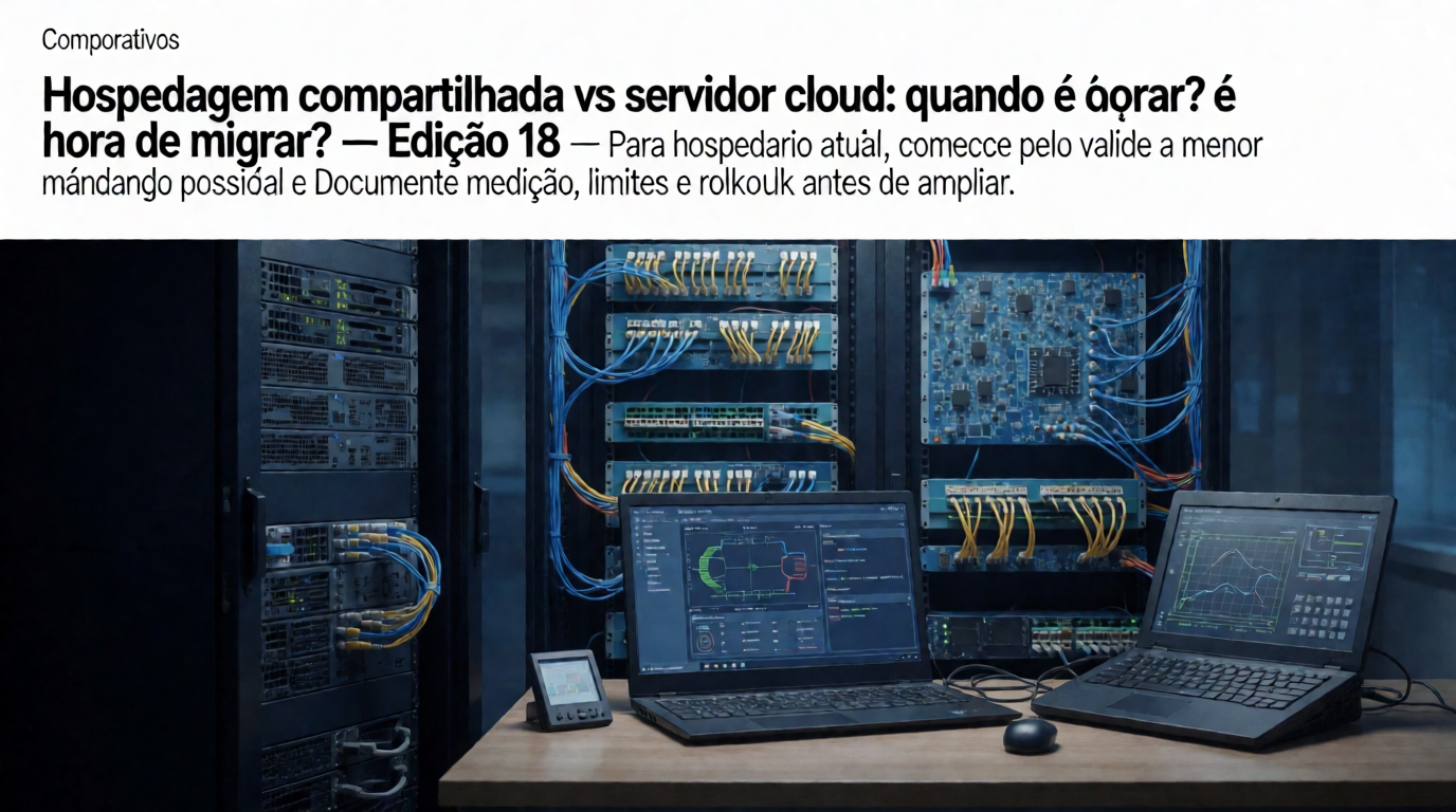 Infraestrutura de servidores e cloud: Hospedagem compartilhada vs servidor cloud: quando é hora de migrar?: sinais de alerta — cenário 13